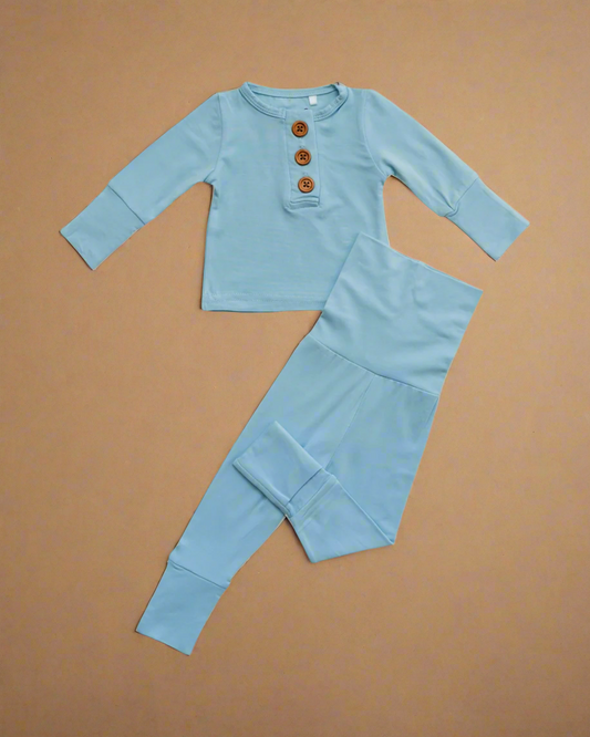 Light Blue Infant 2-Piece Bamboo Set