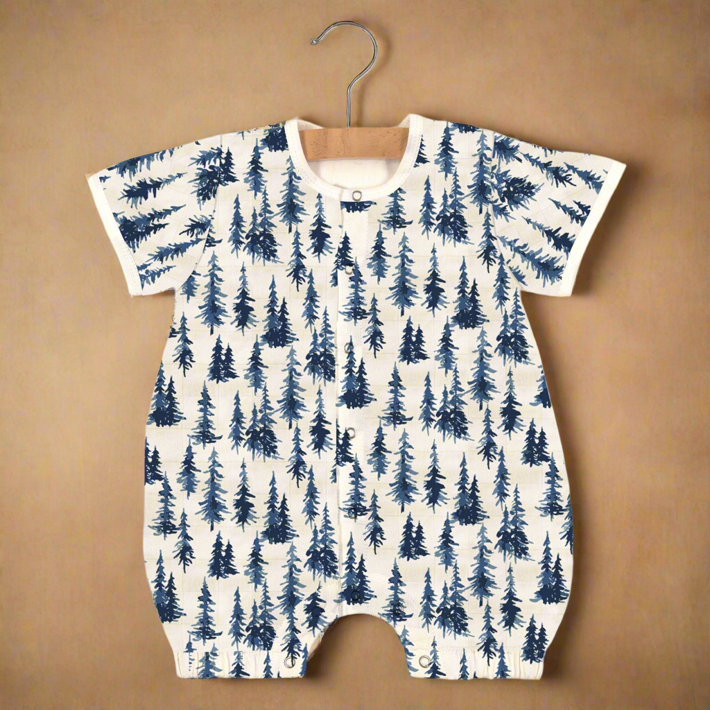Indigo Forest Bamboo Mini Romper