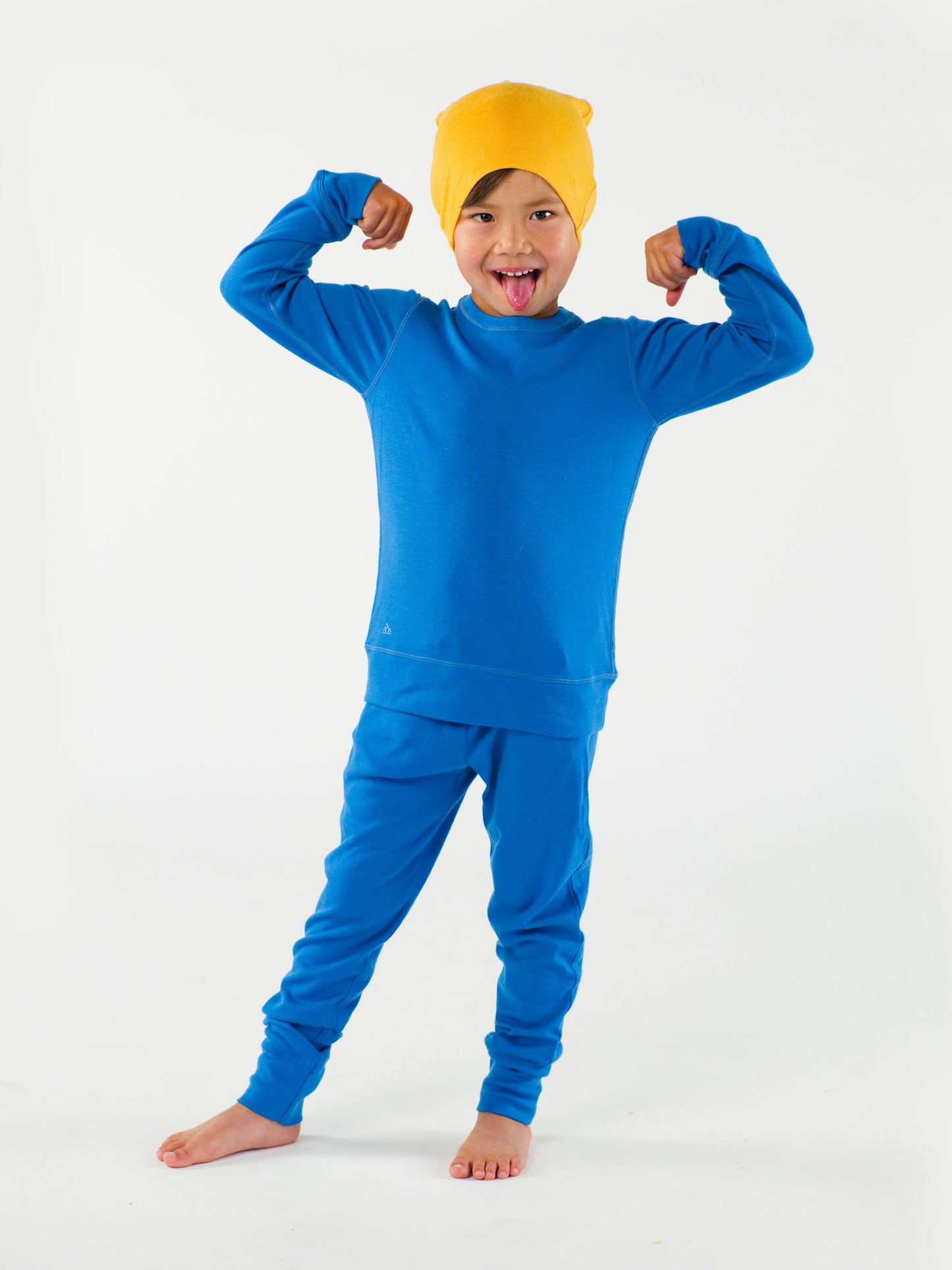 Kids Crew and Jogger Set – 100% Merino Wool – Unisex Mid Layer