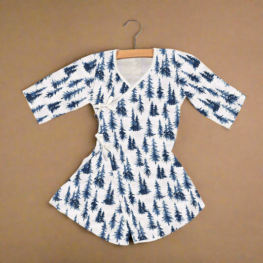 Indigo Forest Bamboo Mini Robe Dress