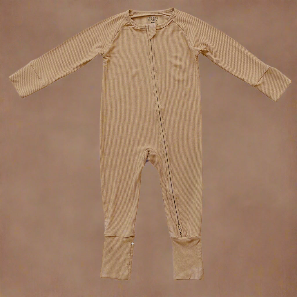 Carmel Ribbed Bamboo Zipper