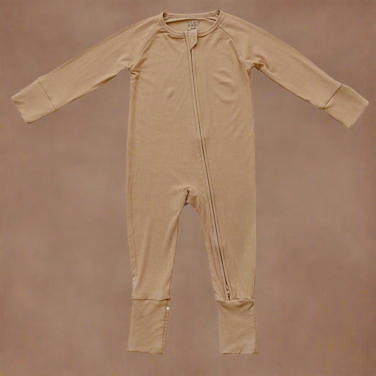 Carmel Ribbed Bamboo Zipper