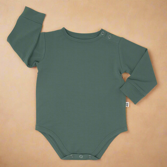 Hunter Green Long Sleeve Bodysuit