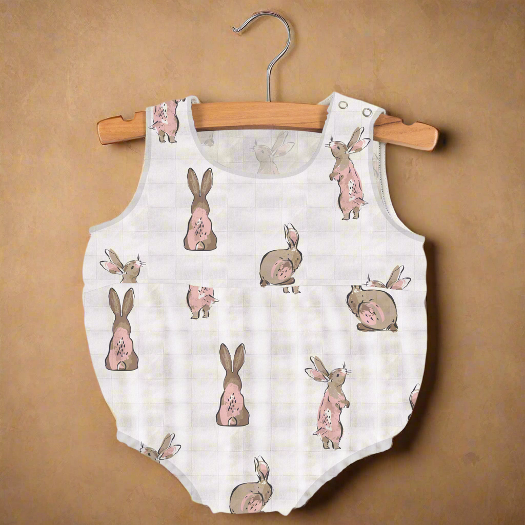 Powder Pink Bunnies Bamboo Mini Bubble