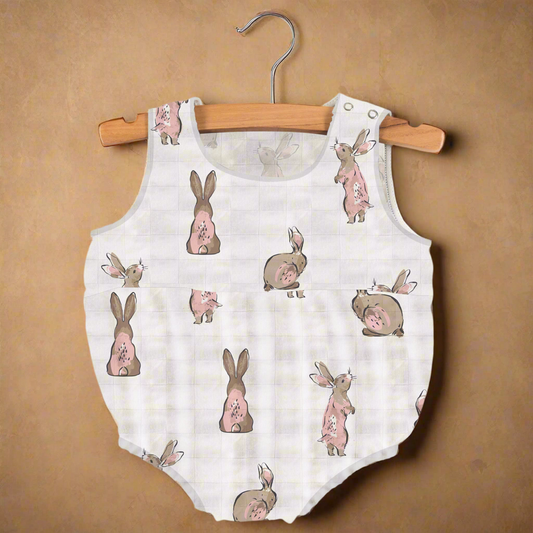 Powder Pink Bunnies Bamboo Mini Bubble