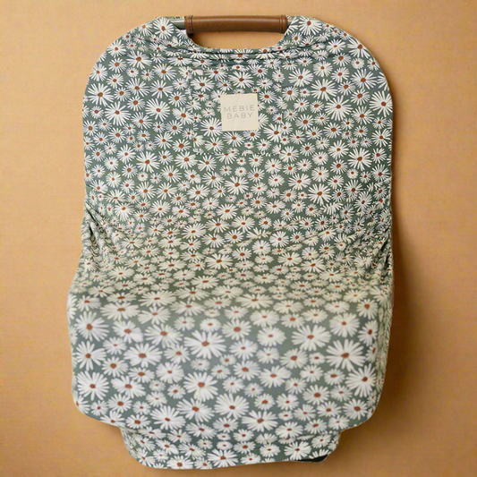 Dark Green Daisy Bamboo Multi-Use Cover