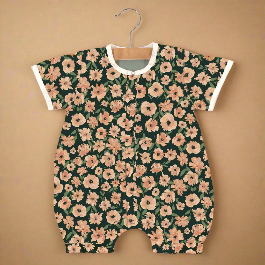 Canyon Sunset Flowers Bamboo Mini Romper