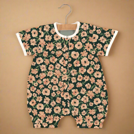 Canyon Sunset Flowers Bamboo Mini Romper