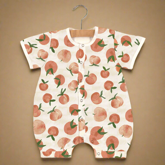 Carnelian Peaches Bamboo Mini Romper