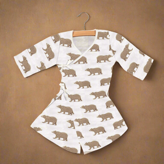 Goodnight Bear Bamboo Mini Robe Dress