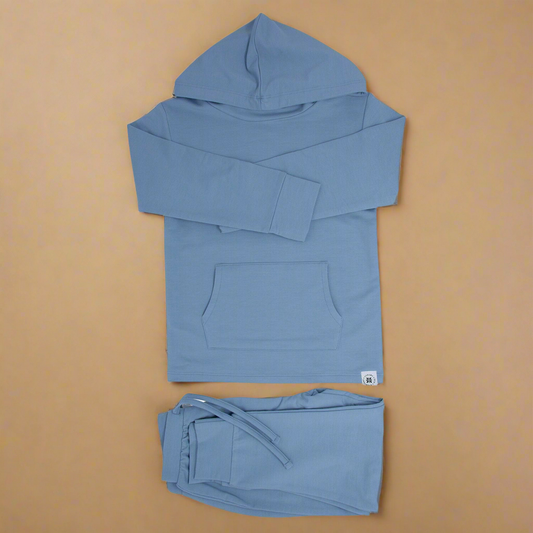 Blue Fog Hooded Jogger Set