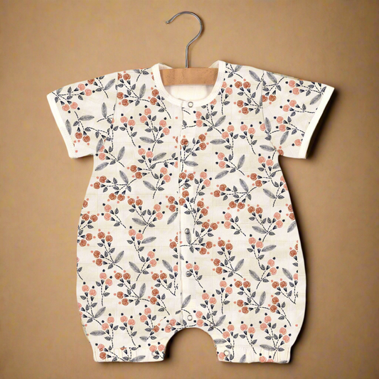 Dahlia Floral Bamboo Mini Romper