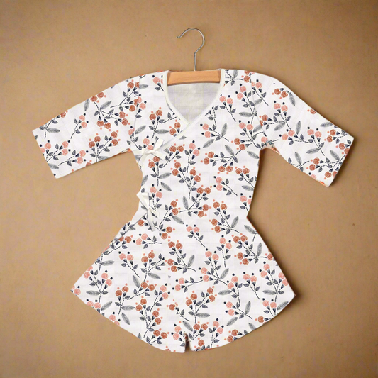 Dahlia Floral Bamboo Mini Robe Dress