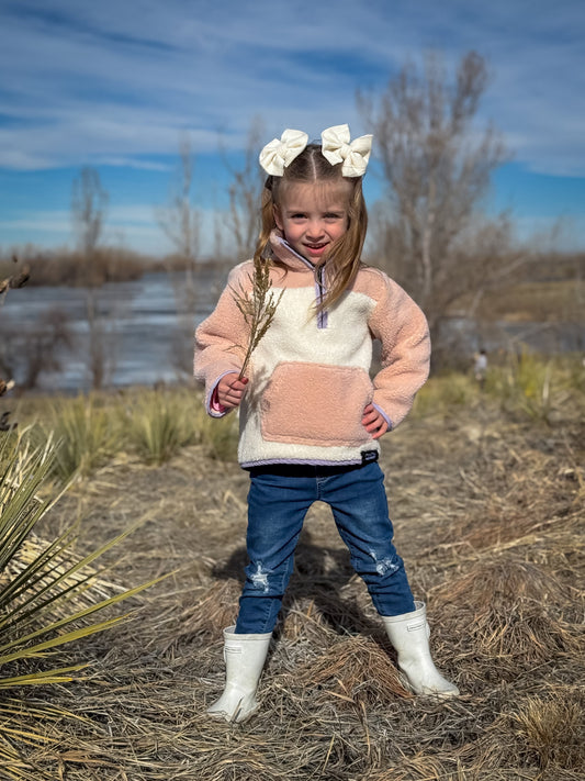 Blush Pink Sherpa Pullover