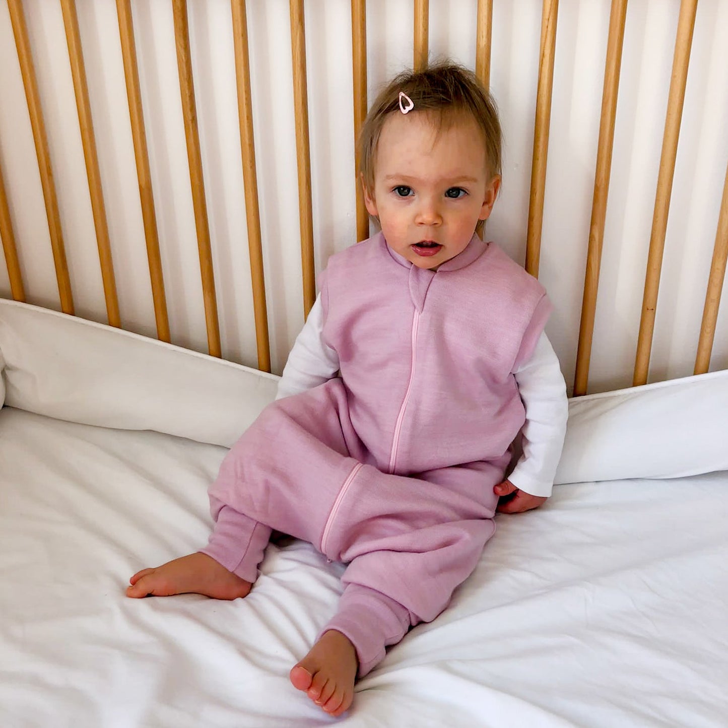2 Layer Merino Wool Sleep Sack - Rose Pink