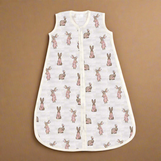 Powder Pink Bunnies Bamboo Sleep Sack