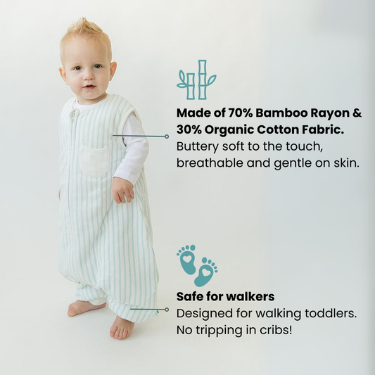 Dreamsuit | Striped Minty Green | 1.5 TOG
