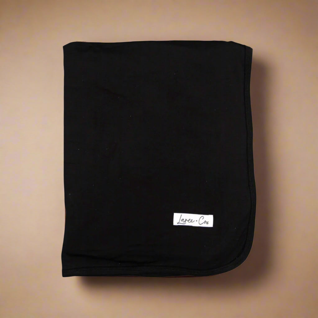 Allie Black Bamboo Toddler Blanket