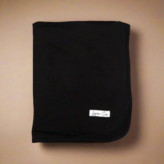 Allie Black Bamboo Toddler Blanket