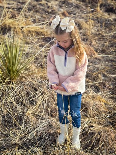 Blush Pink Sherpa Pullover
