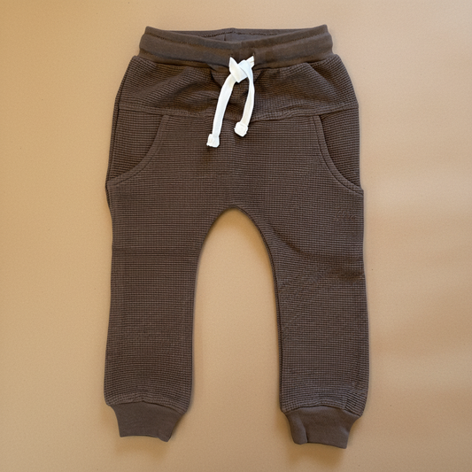 Cocoa Waffle Knit Joggers