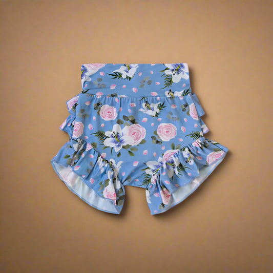 Lillian Floral Bamboo Ruffle Bummies