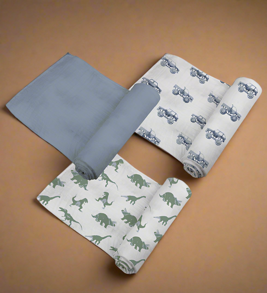 Rough Terrain Cotton Swaddle 3 Pack