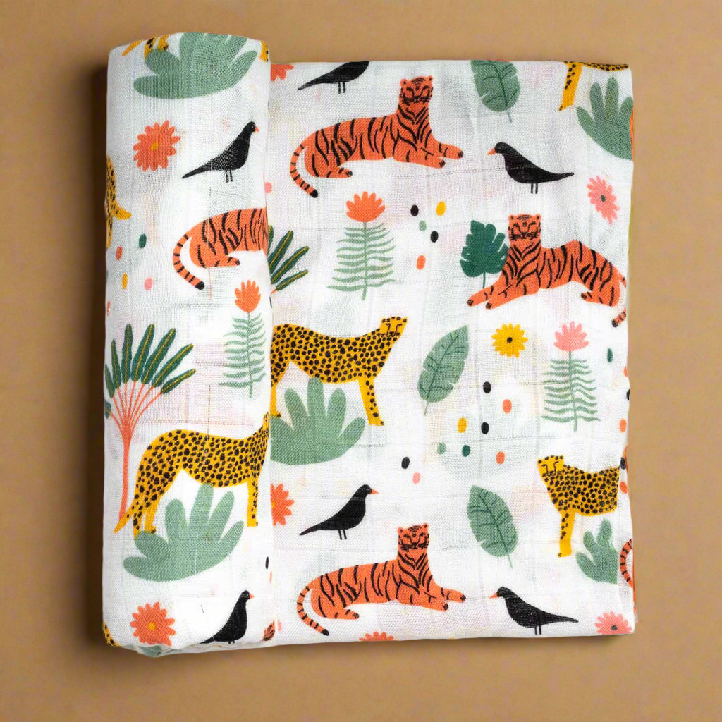 In The Jungle bamboo swaddle