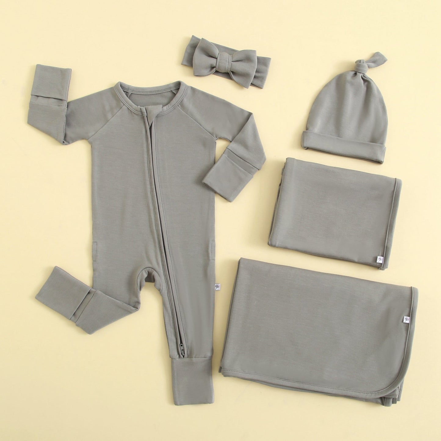 Forest Green Zippered Baby Romper