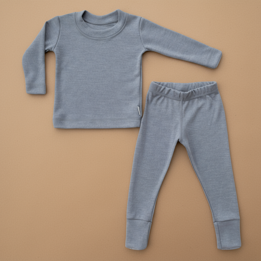 Merino Thermal Base-layer Set  - Silver Gray