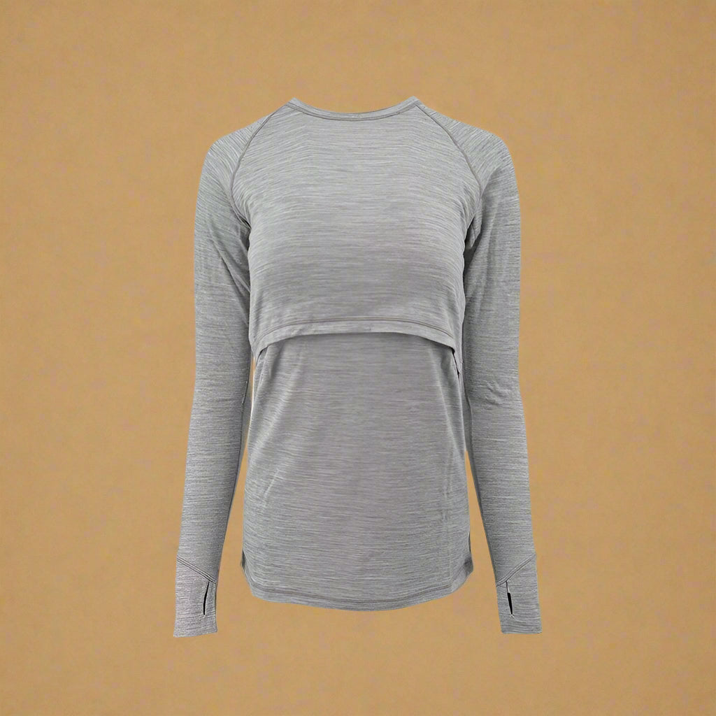 Nursing Long Sleeve - 100% Merino Wool -  Baselayer
