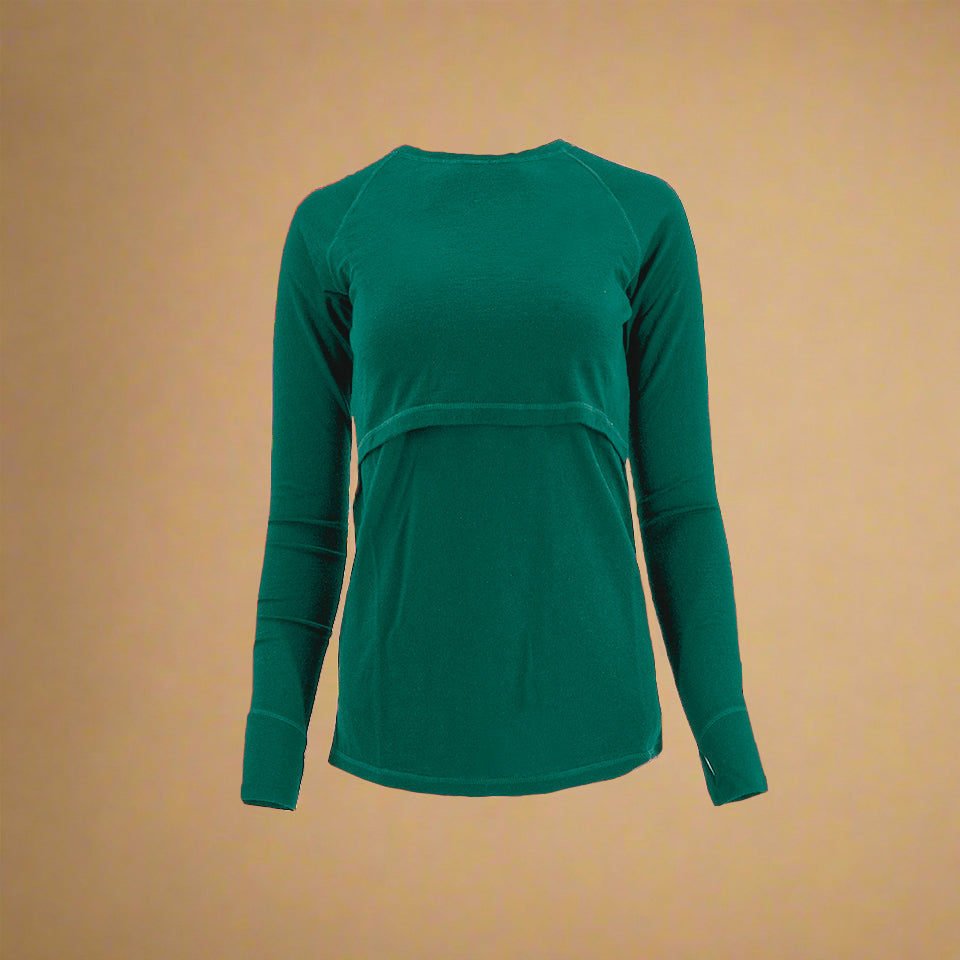 Nursing Long Sleeve - 100% Merino Wool -  Baselayer