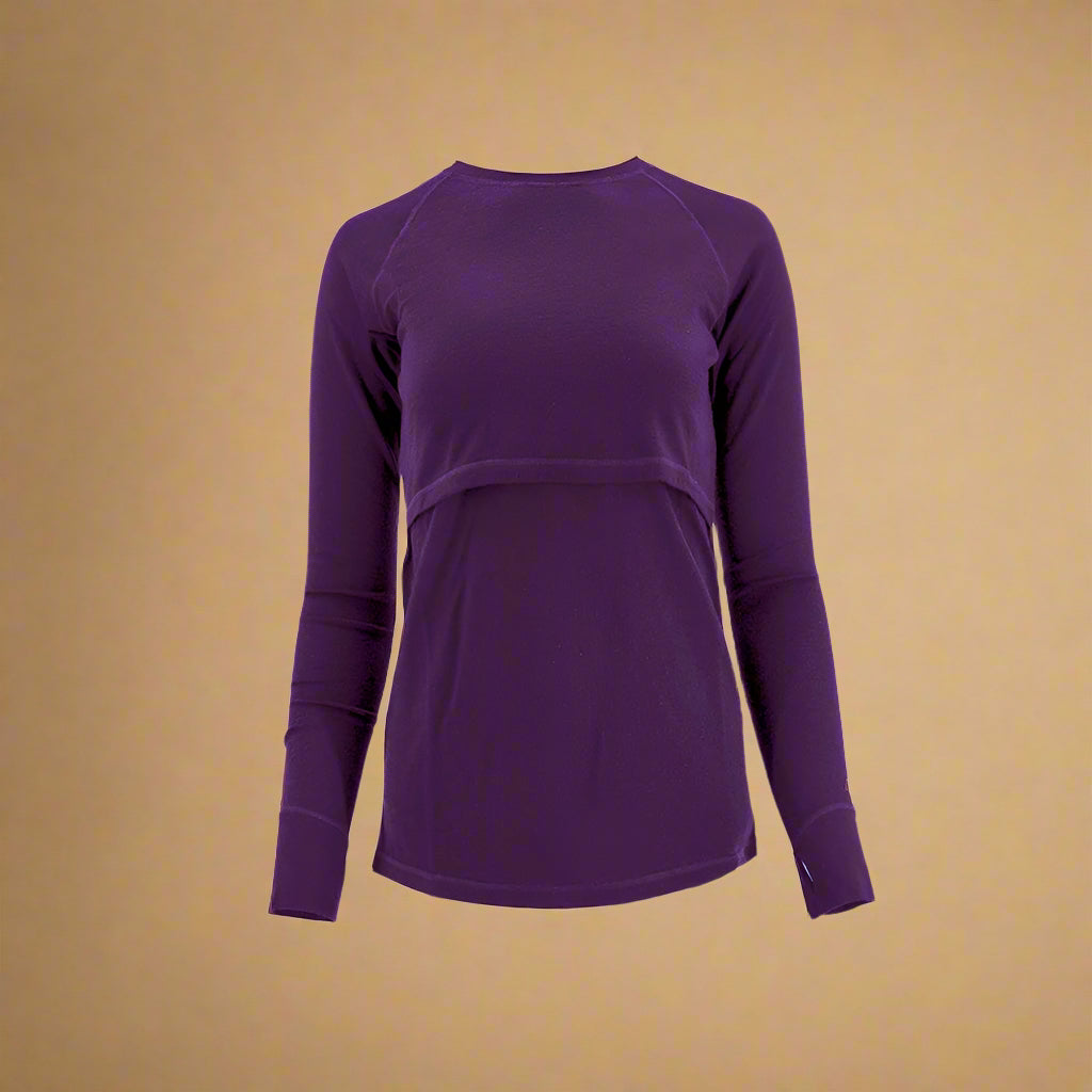 Nursing Long Sleeve - 100% Merino Wool -  Baselayer