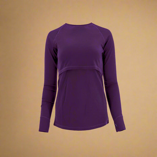 Nursing Long Sleeve - 100% Merino Wool -  Baselayer