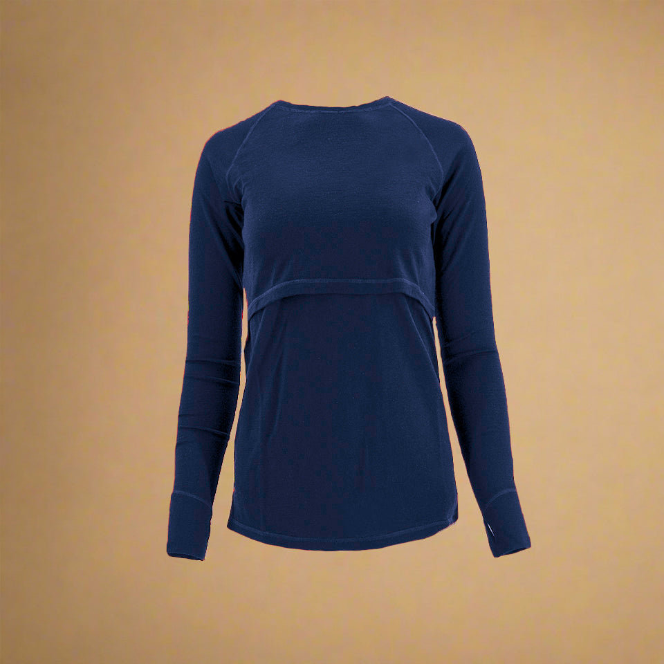 Nursing Long Sleeve - 100% Merino Wool -  Baselayer