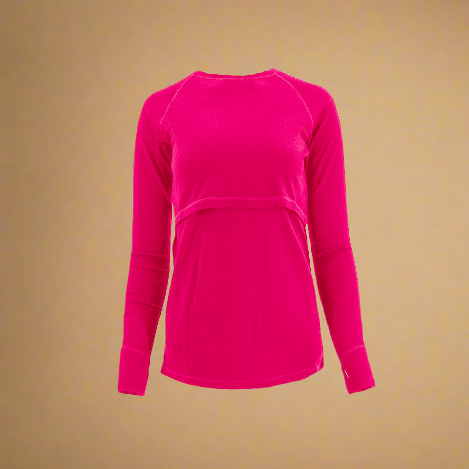 Nursing Long Sleeve - 100% Merino Wool -  Baselayer