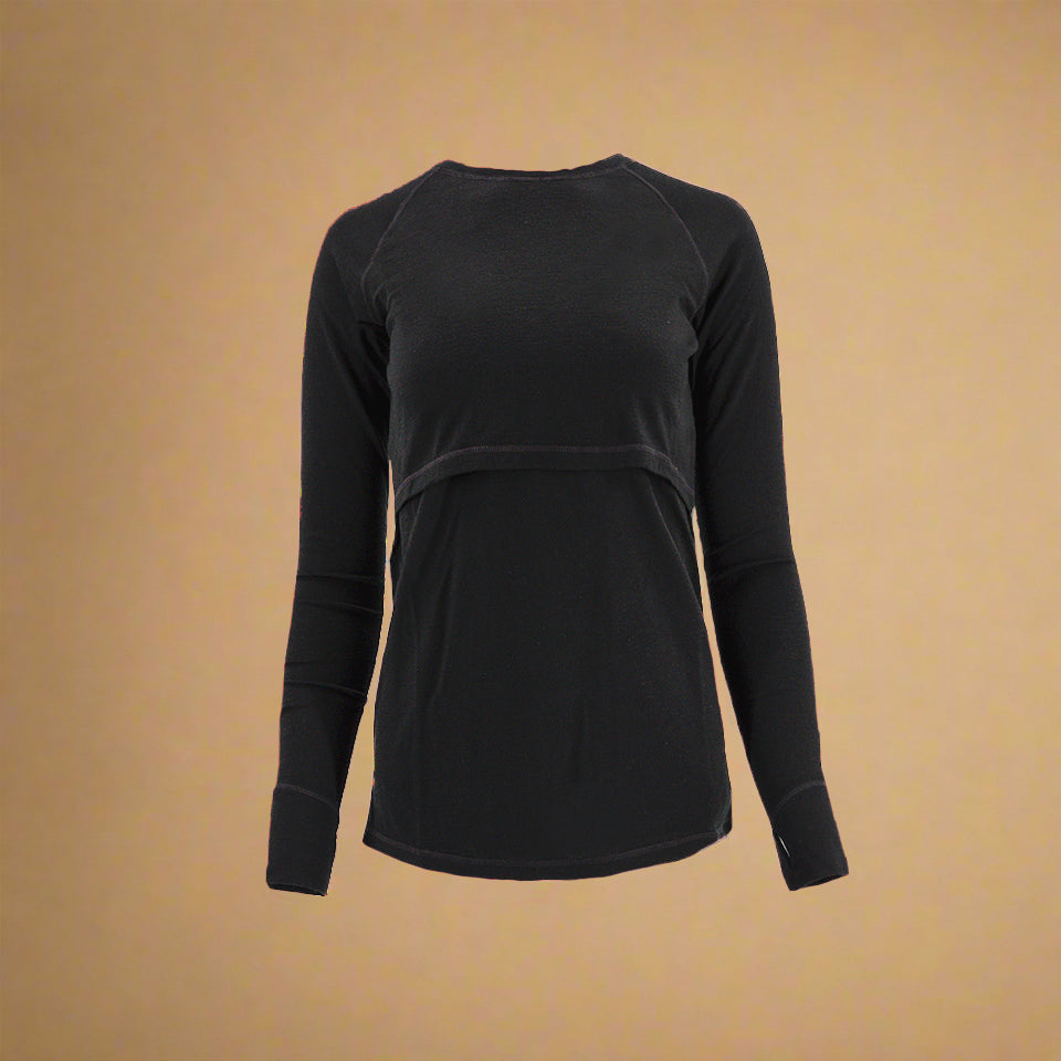 Nursing Long Sleeve - 100% Merino Wool -  Baselayer