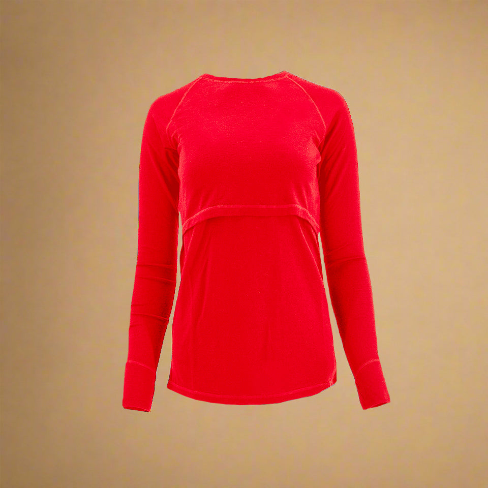 Nursing Long Sleeve - 100% Merino Wool -  Baselayer