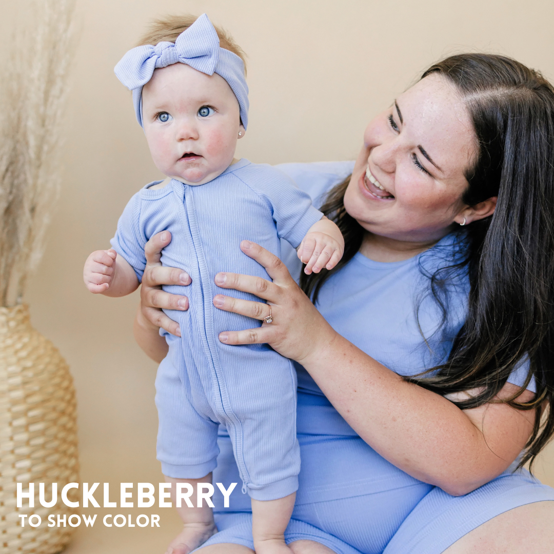 Solid Ribbed Bamboo Zippy Romper