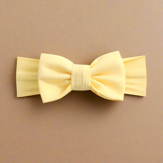 Happy Yellow Bow Headband