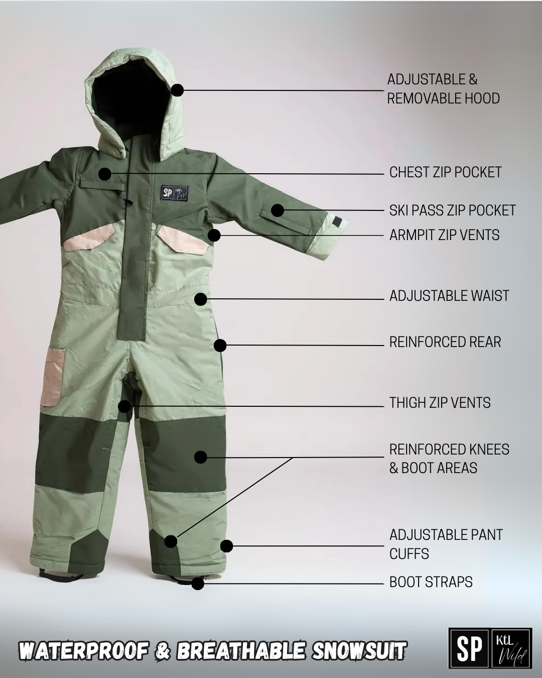 *Pre-Order* Green Dreams Waterproof Snowsuit