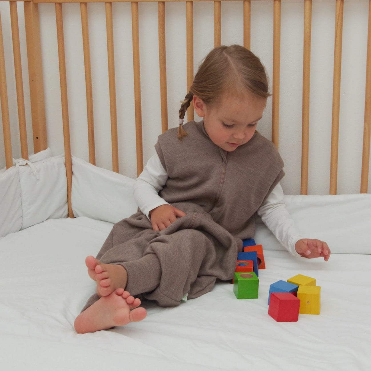 2 Layer Merino Wool Sleep Sack - Mele Beige