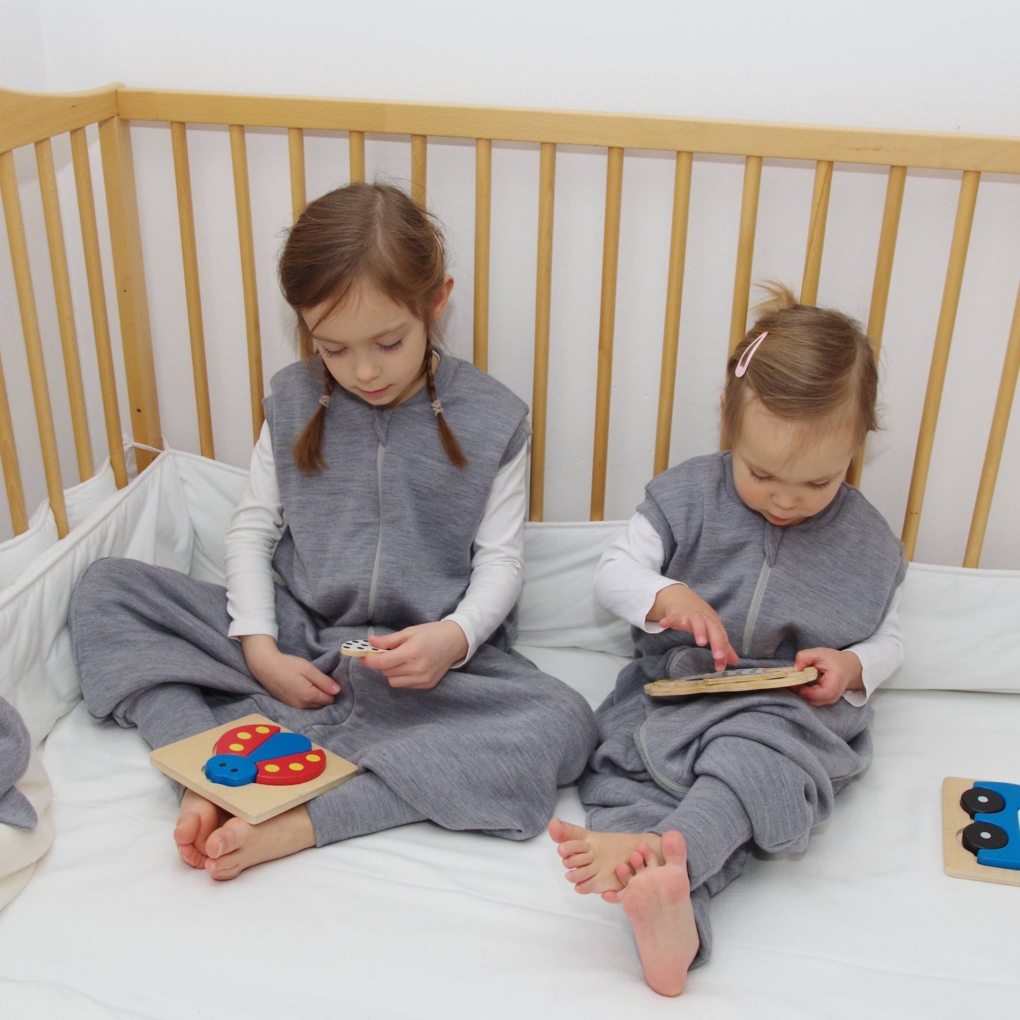 2 Layer Merino Wool Sleep Sack- Silver Gray