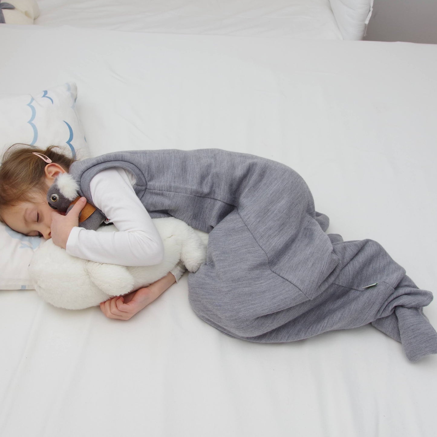2 Layer Merino Wool Sleep Sack- Silver Gray