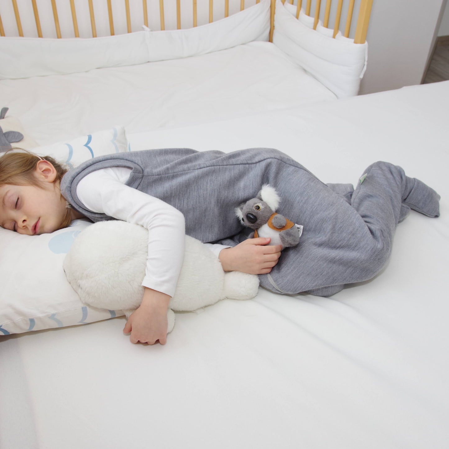 2 Layer Merino Wool Sleep Sack- Silver Gray