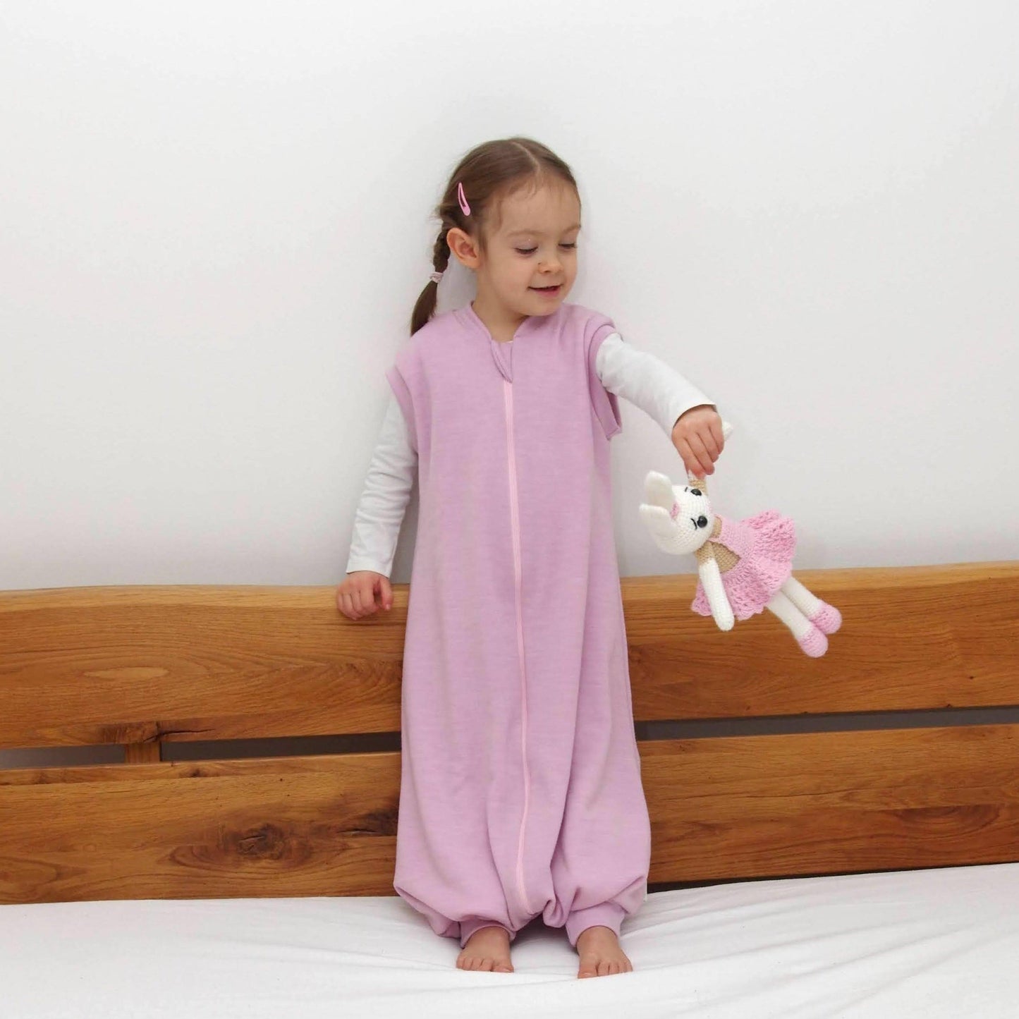 2 Layer Merino Wool Sleep Sack - Rose Pink