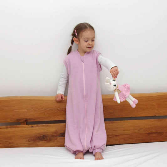 2 Layer Merino Wool Sleep Sack - Rose Pink