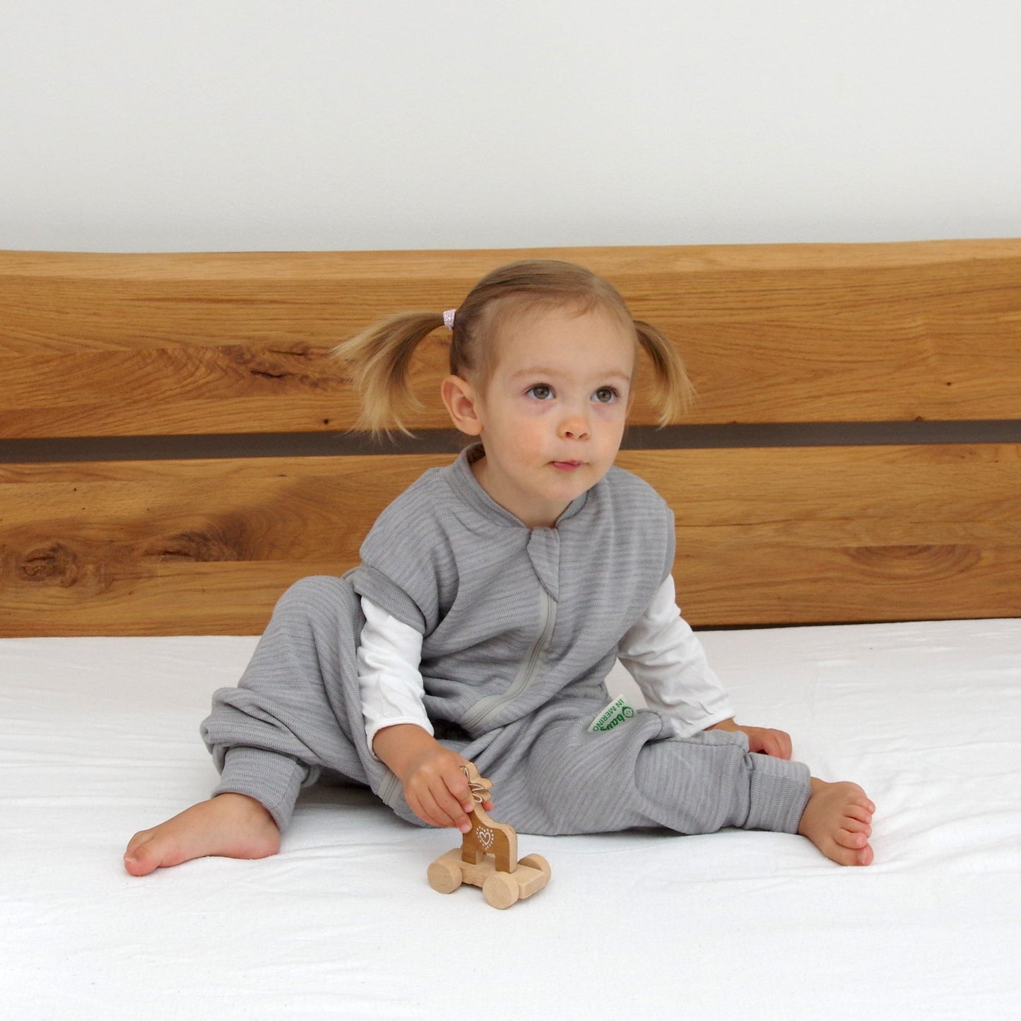 2 Layer Merino Wool Sleep Sack- Silver Gray