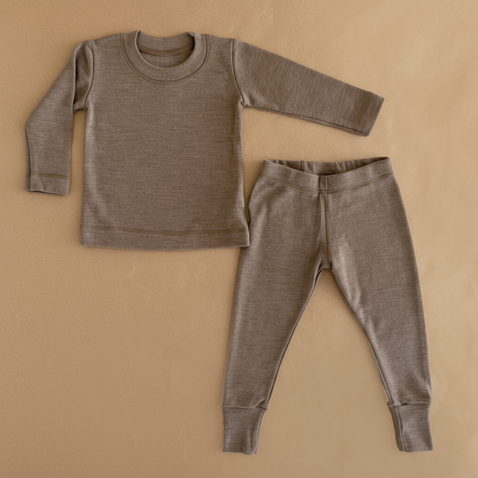 Merino Thermal Base-layer Set - Mele Beige