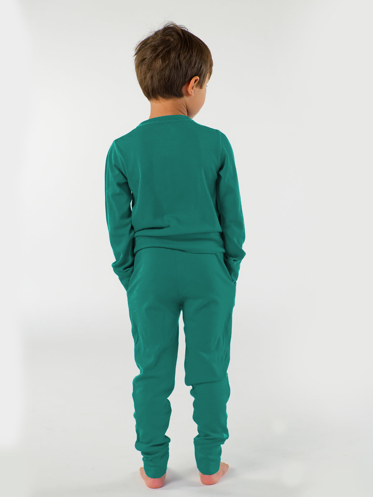 Kids Crew and Jogger Set – 100% Merino Wool – Unisex Mid Layer